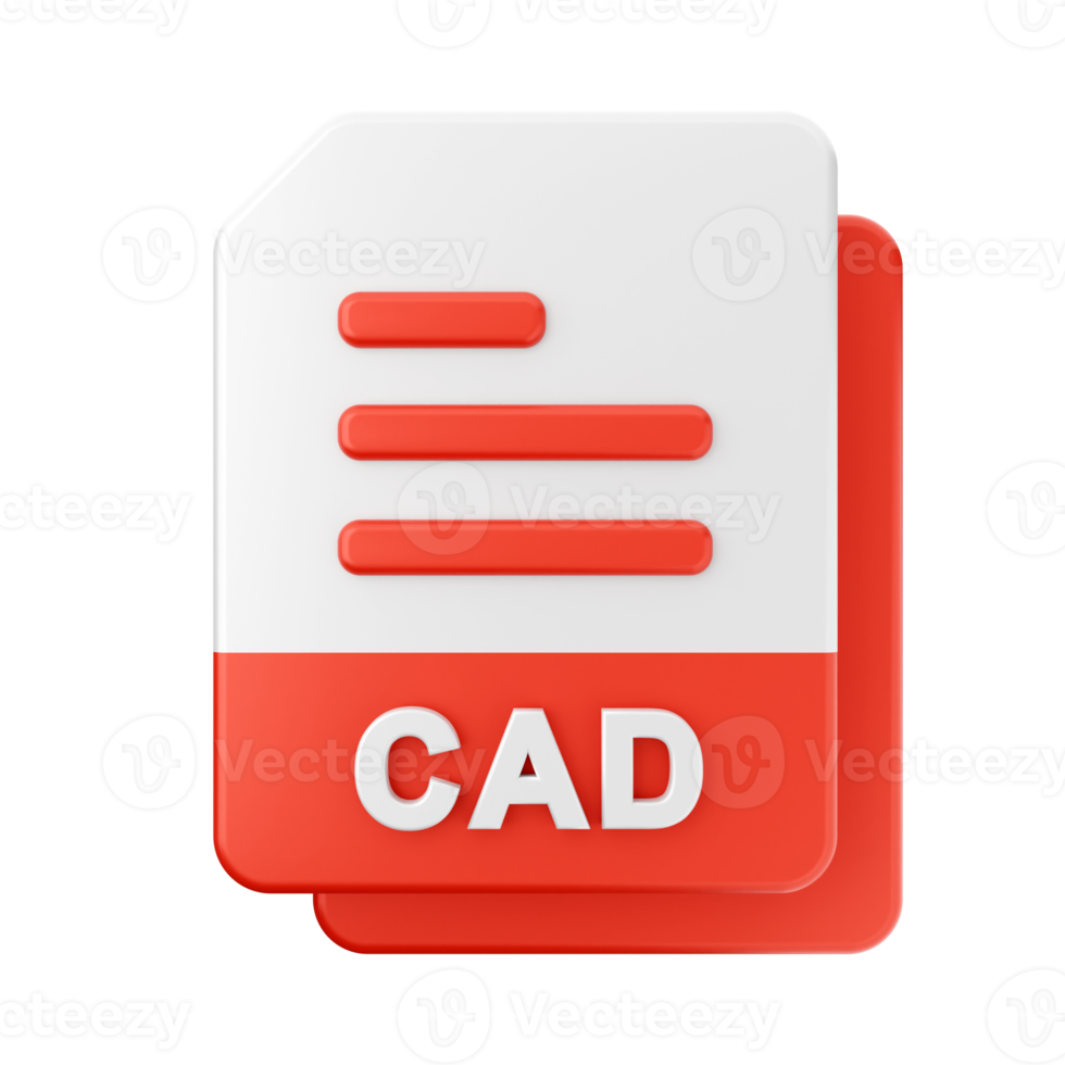 3d het dossier cad icoon illustratie png