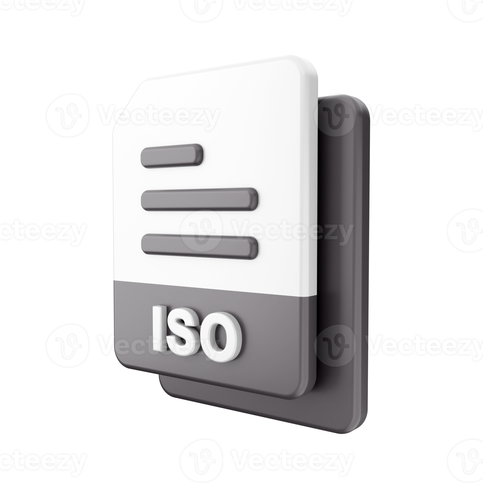3d file ISO icon illustration 22597201 PNG