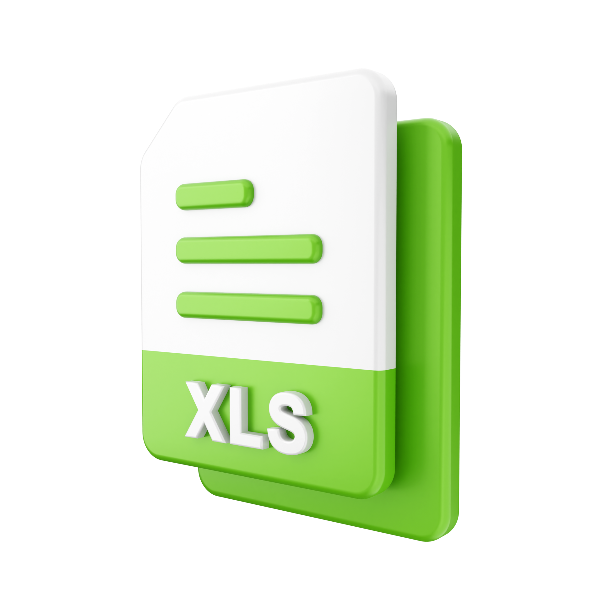 3d file XLS icon illustration 22597203 PNG