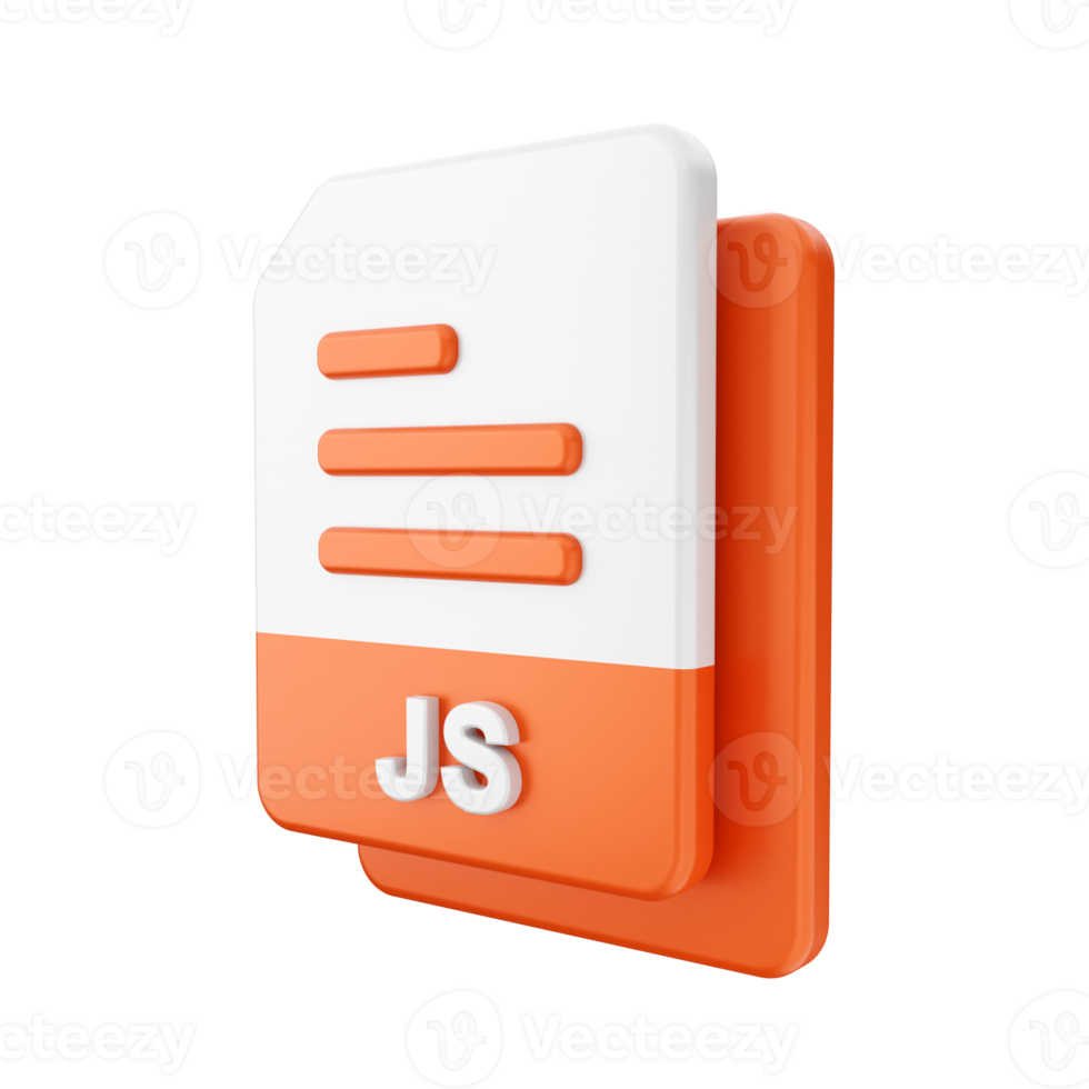 3d file JS icon illustration png