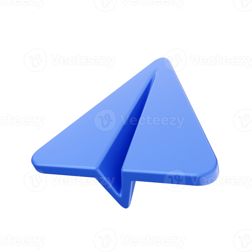 3d paper airplane social media png