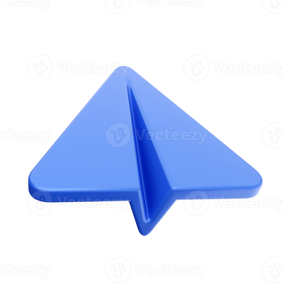 3d paper airplane social media png