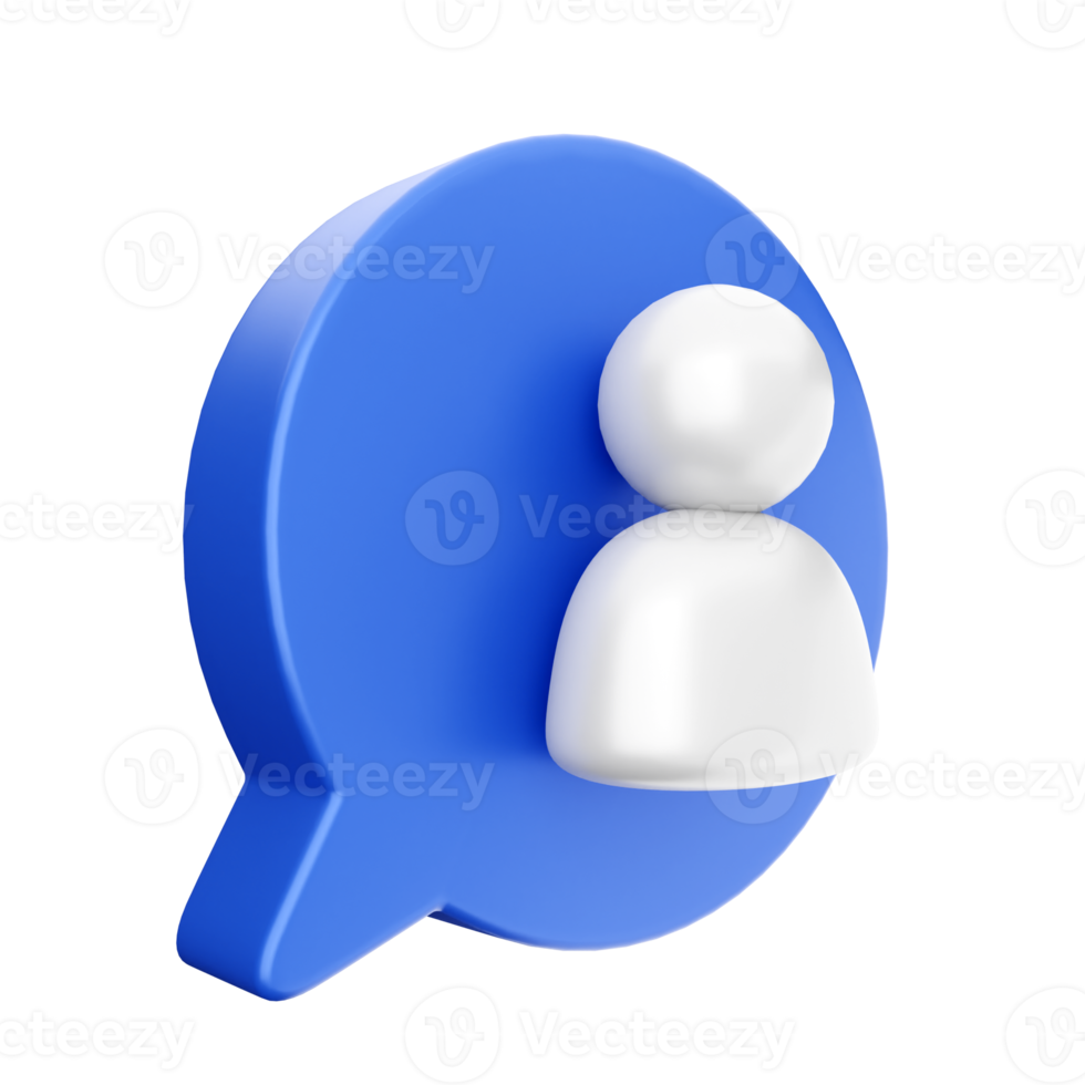 3d chat user social media png