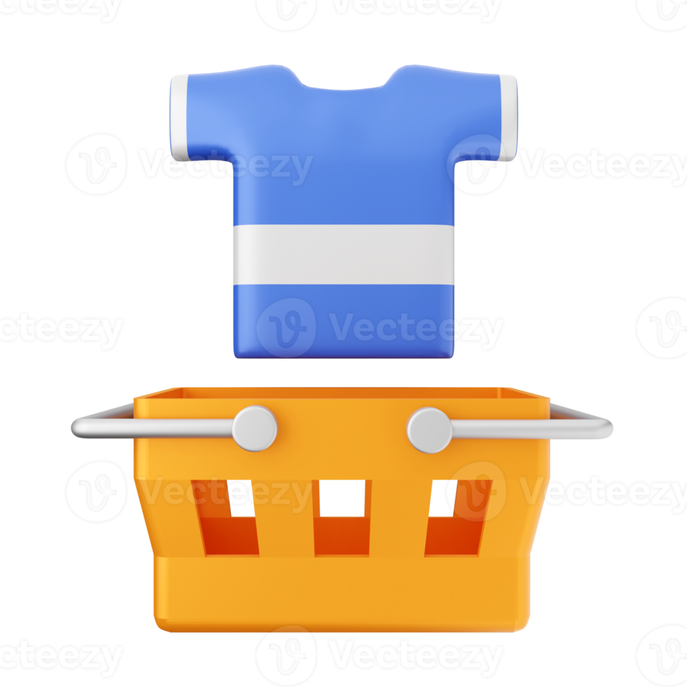 3d shopping cestino in linea negozio png