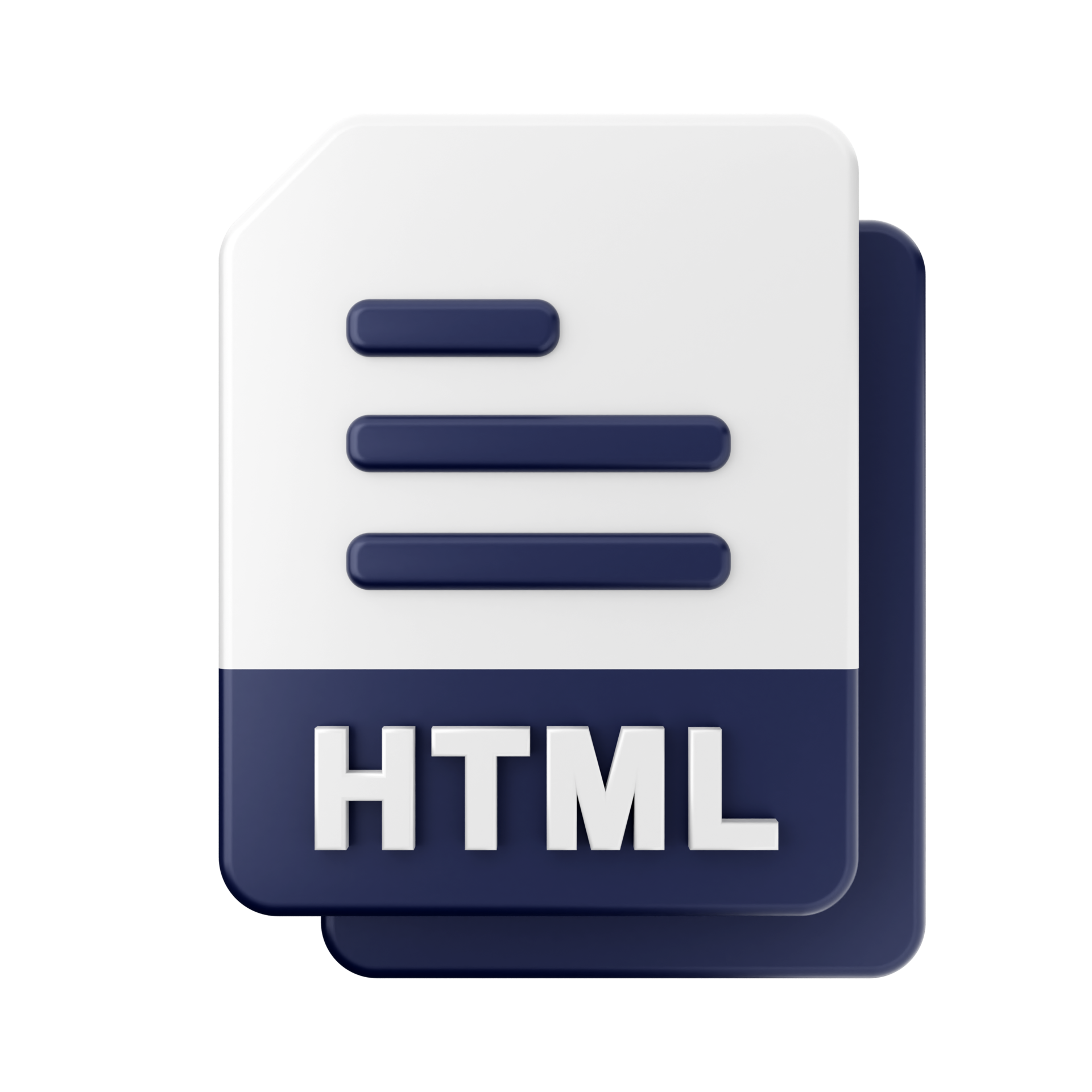 3d file HTML icon illustration 22597313 PNG