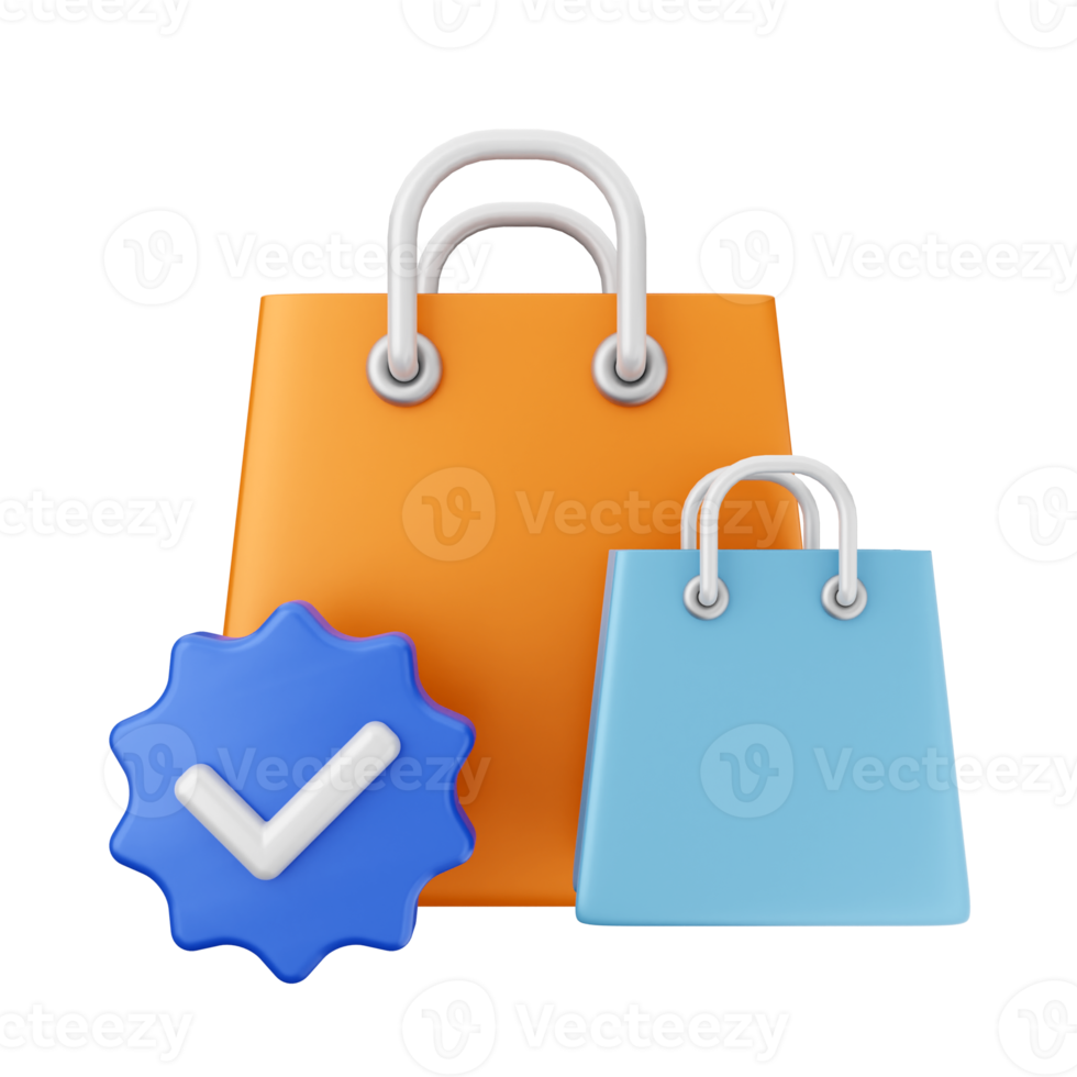 3d shopping bag online shop png