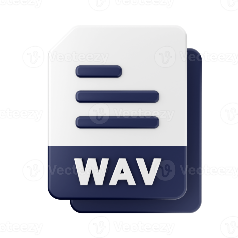 3d file WAV icon illustration png