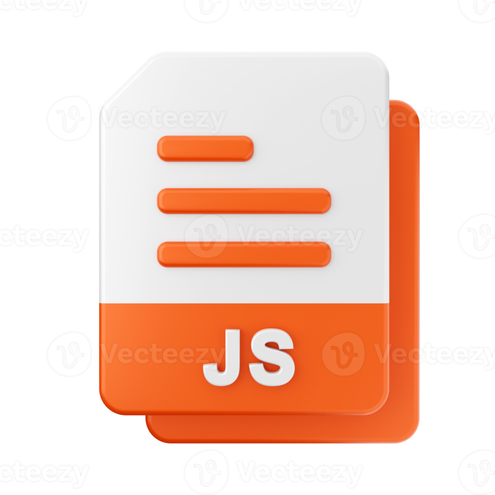 3d file JS icon illustration png