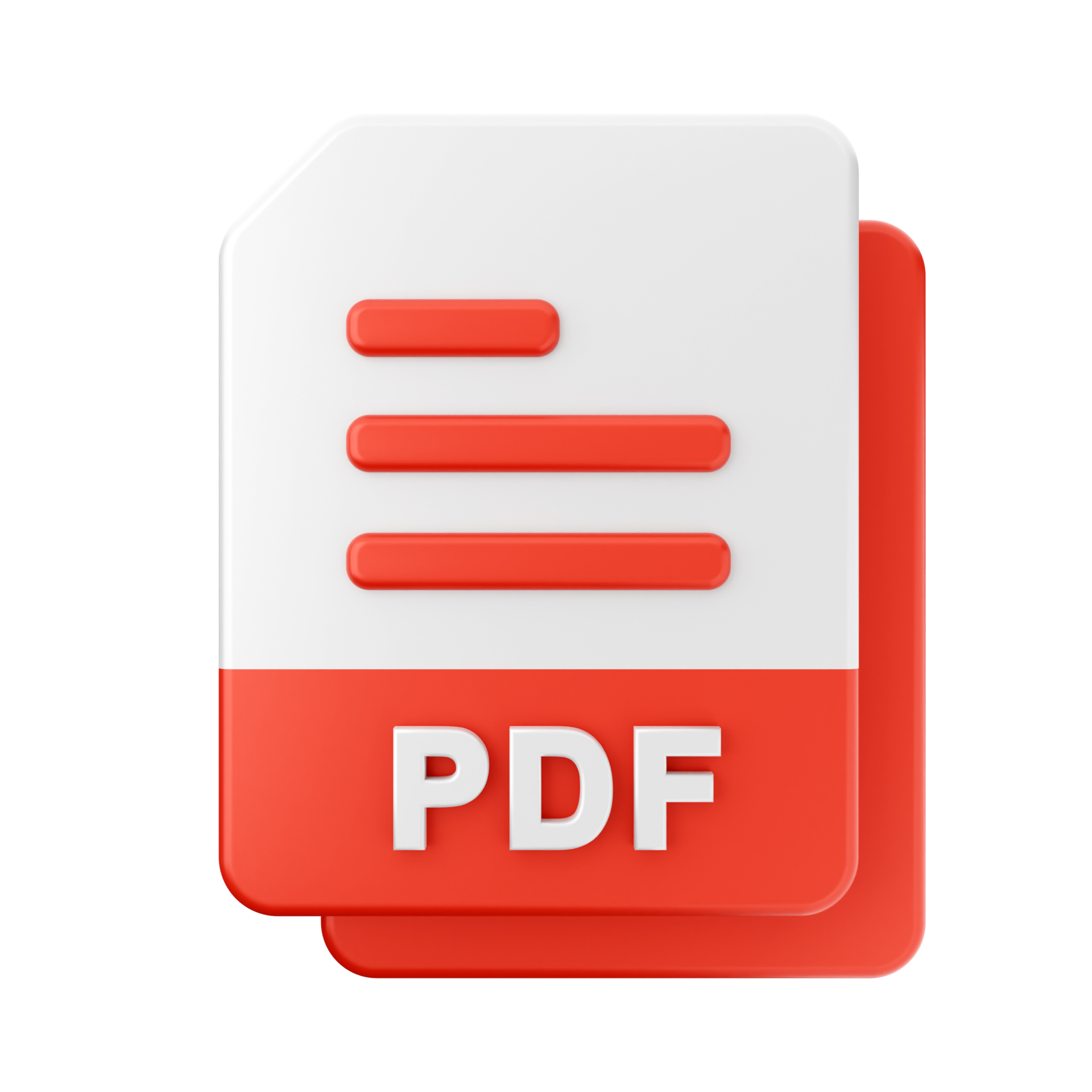 3d file PDF icon illustration 22597324 PNG