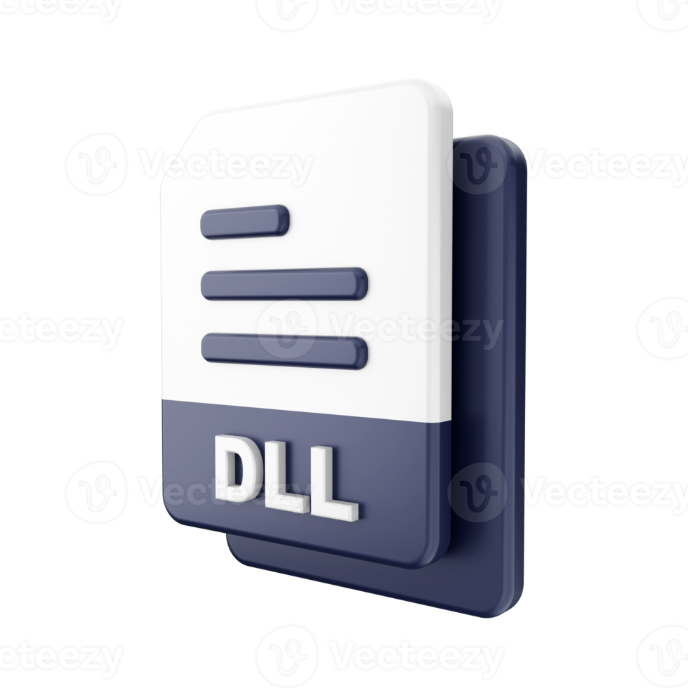 3d file DLL icon illustration png