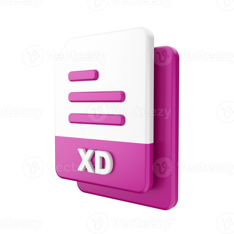 3d file XD icon illustration 22597340 PNG