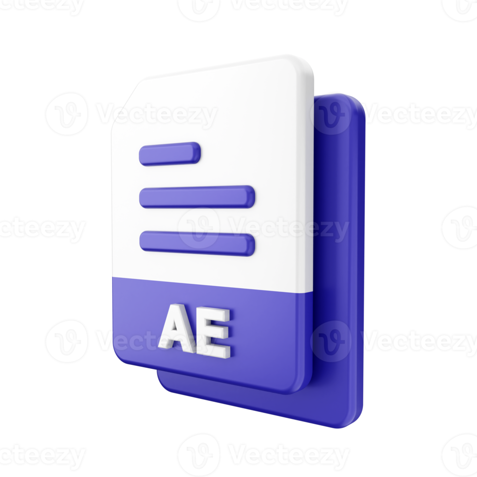 3d file AE icon illustration png