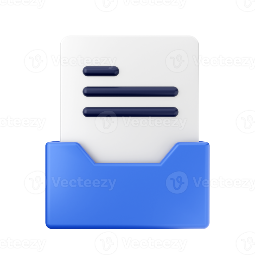 3d folder file icon illustration png