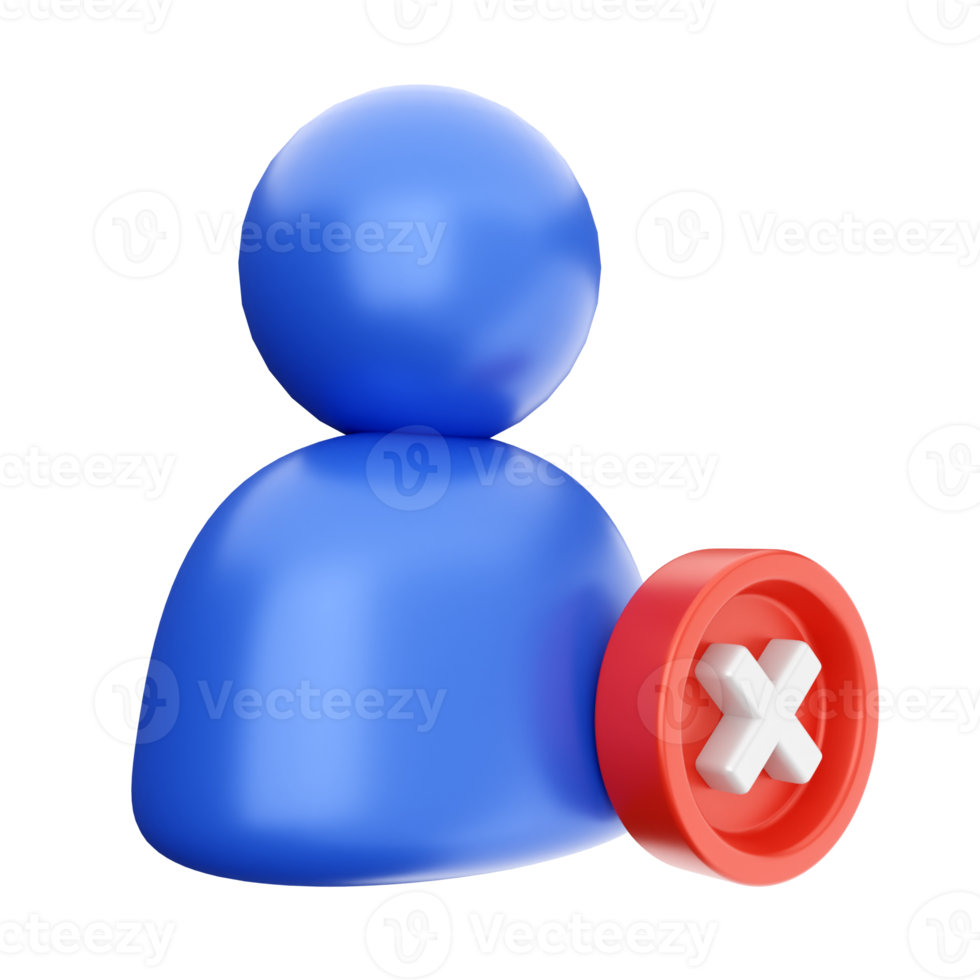 3d block profile social media png