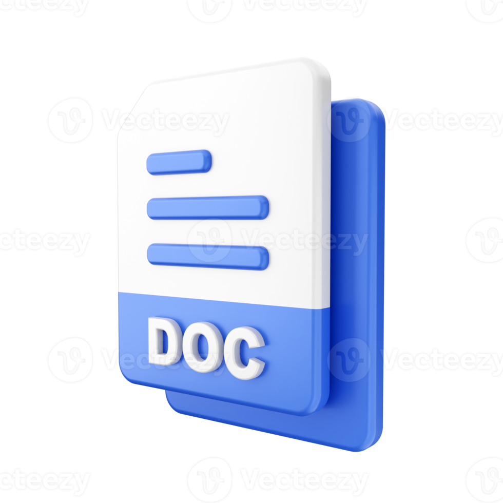 3d file DOC icon illustration png