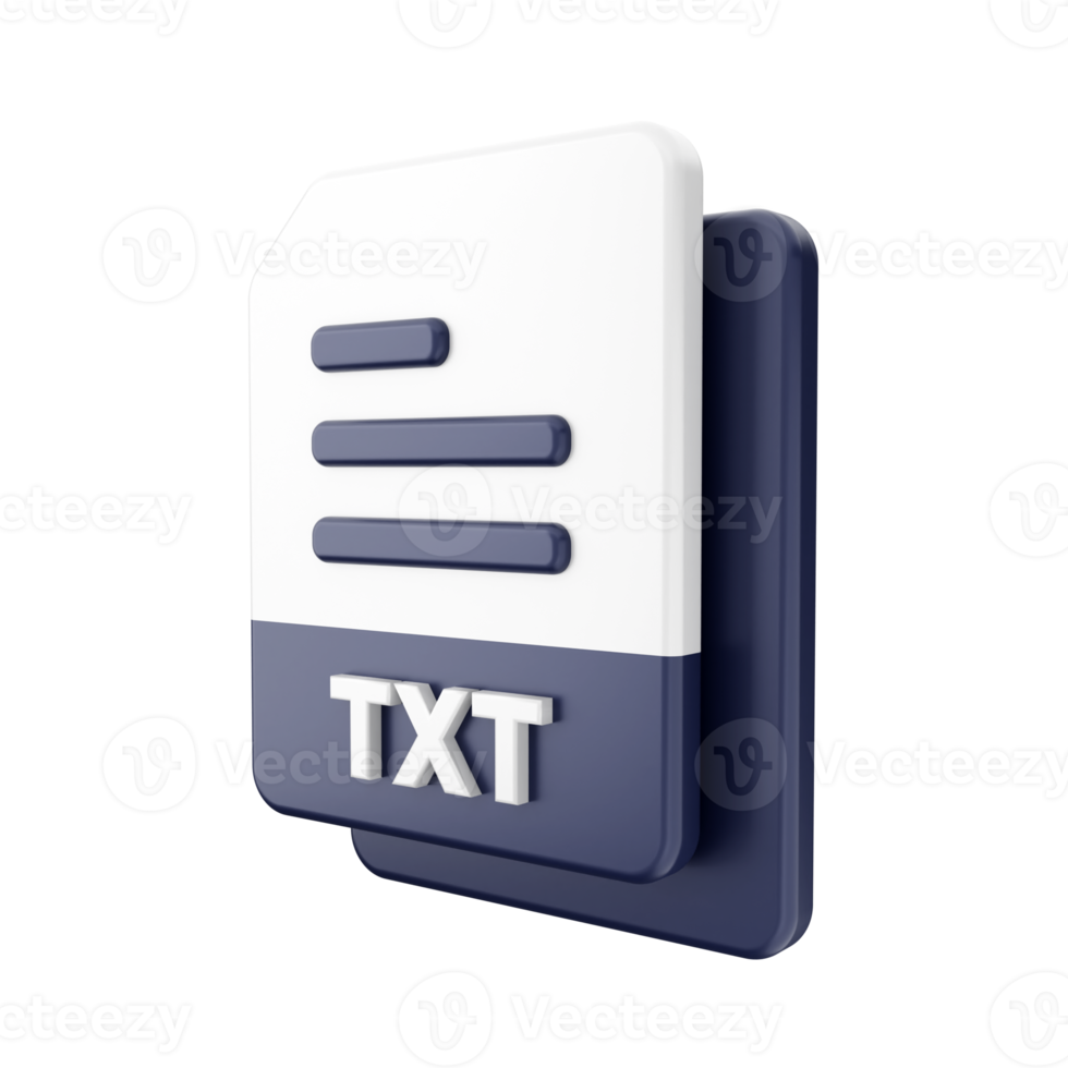 3d file TXT icon illustration png