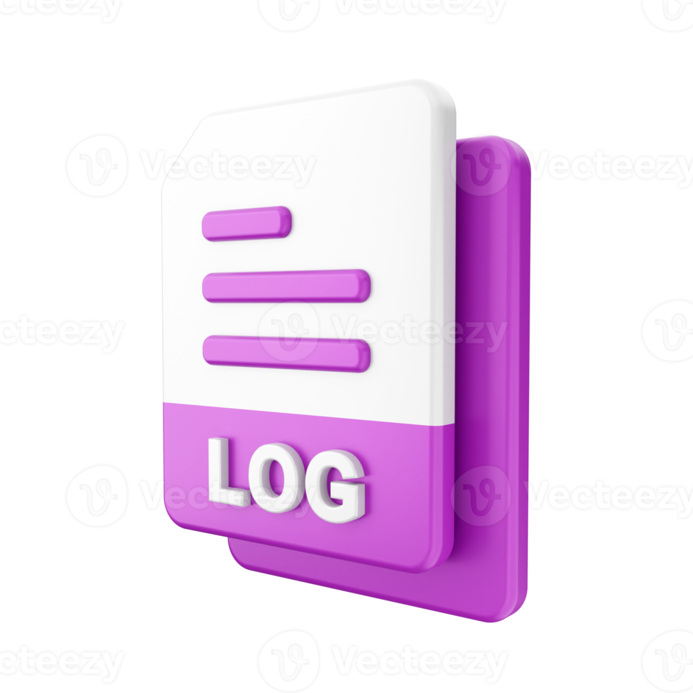 3d file LOG icon illustration png