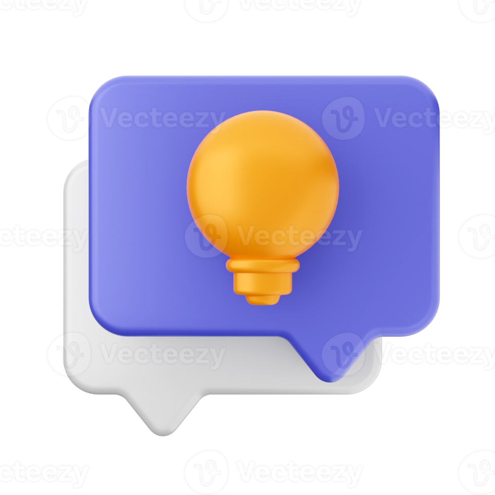 3d chat message notification icon png