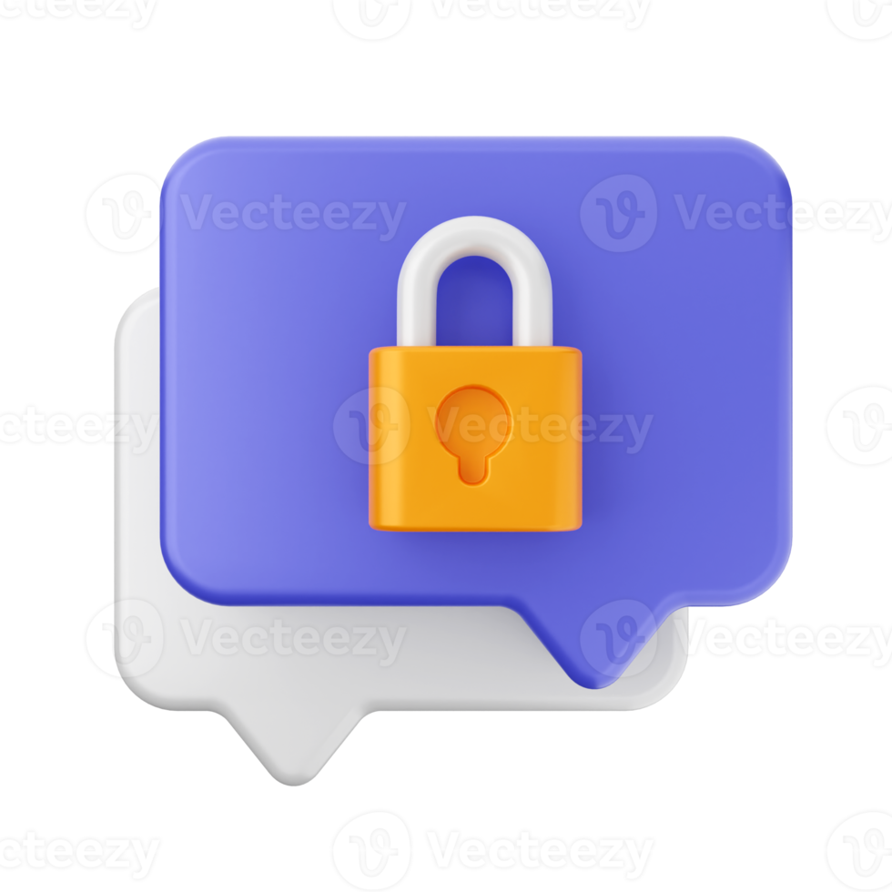 3d chat message notification icon png