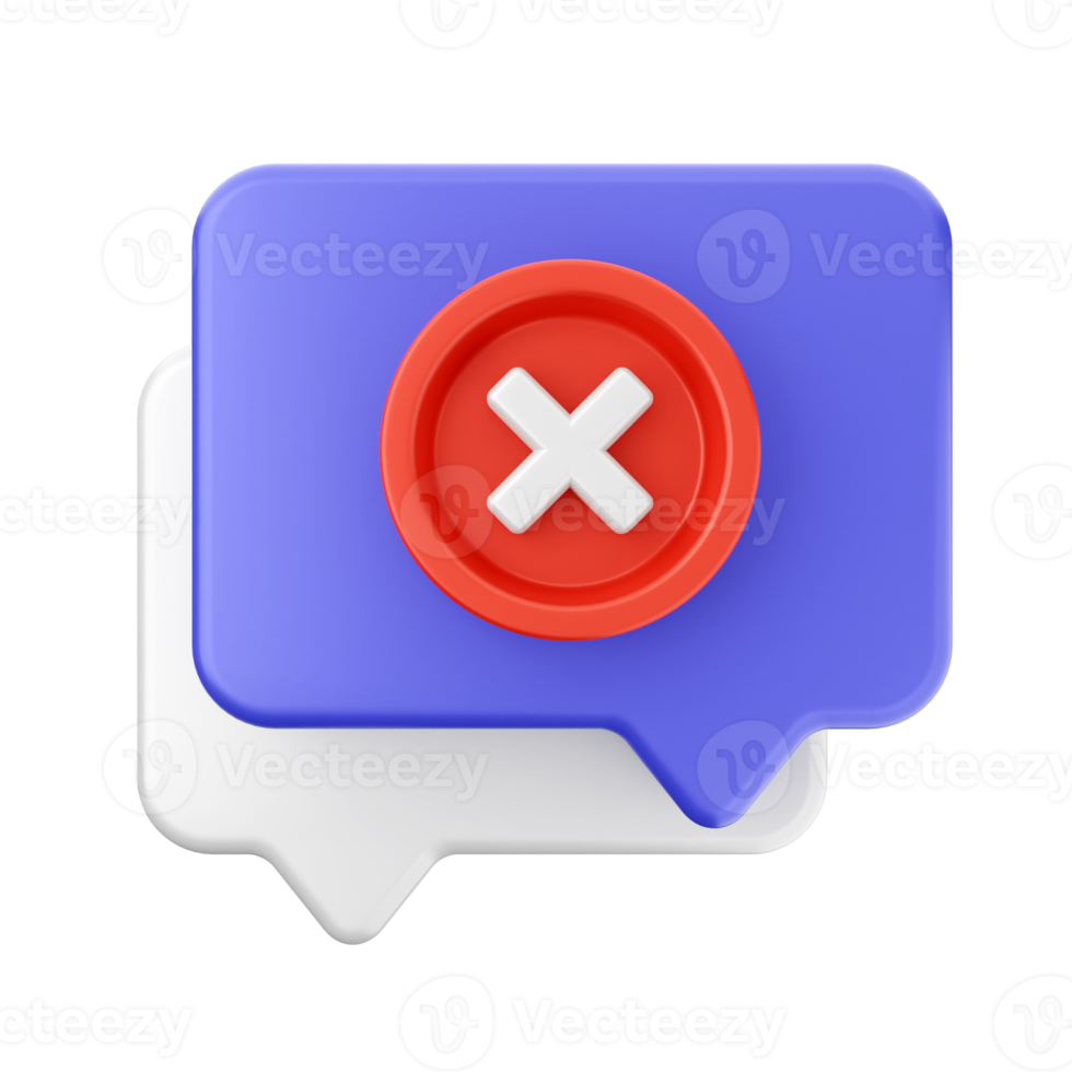 3d chat message notification icon png