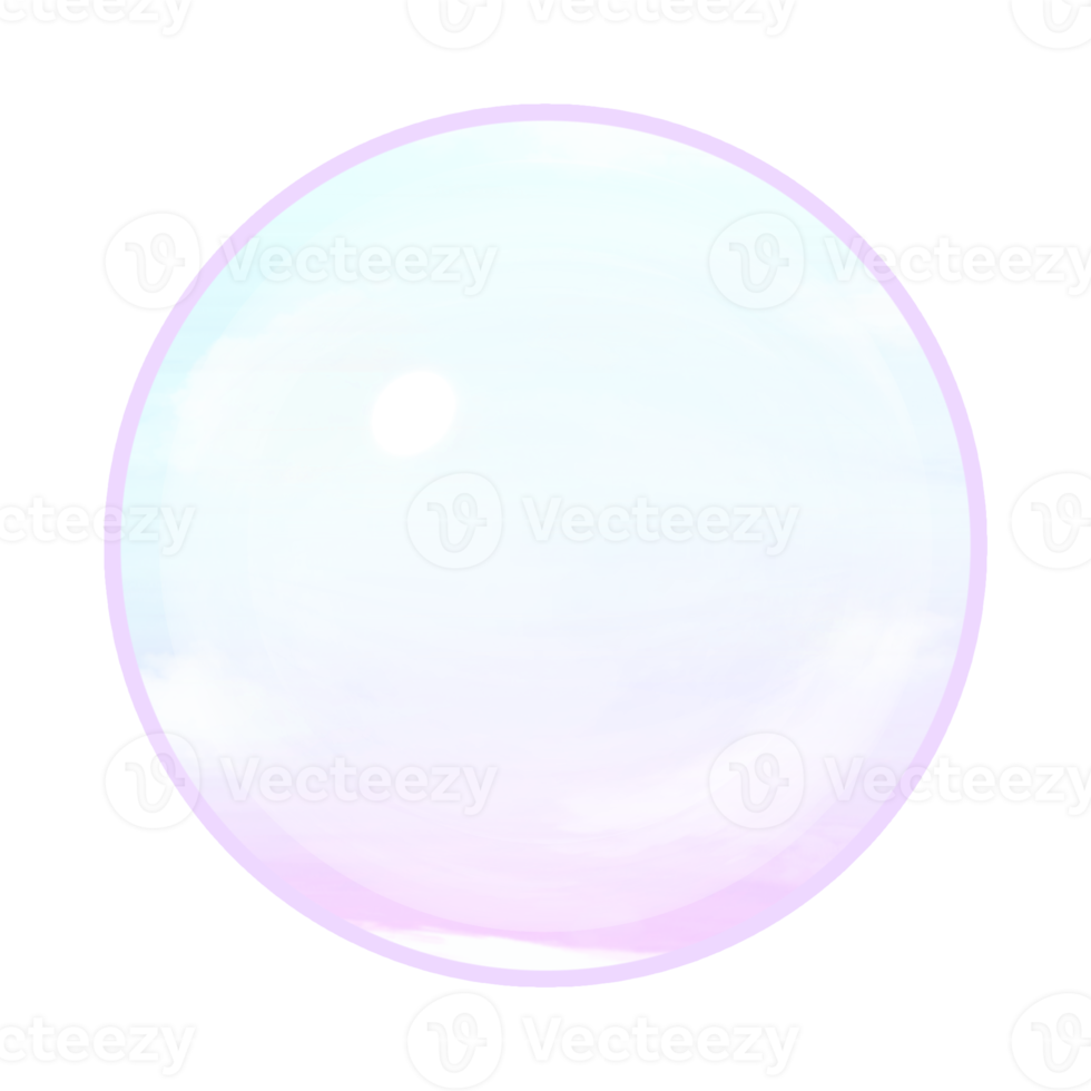 Cute sky in magic orb stationary sticker oil painting png