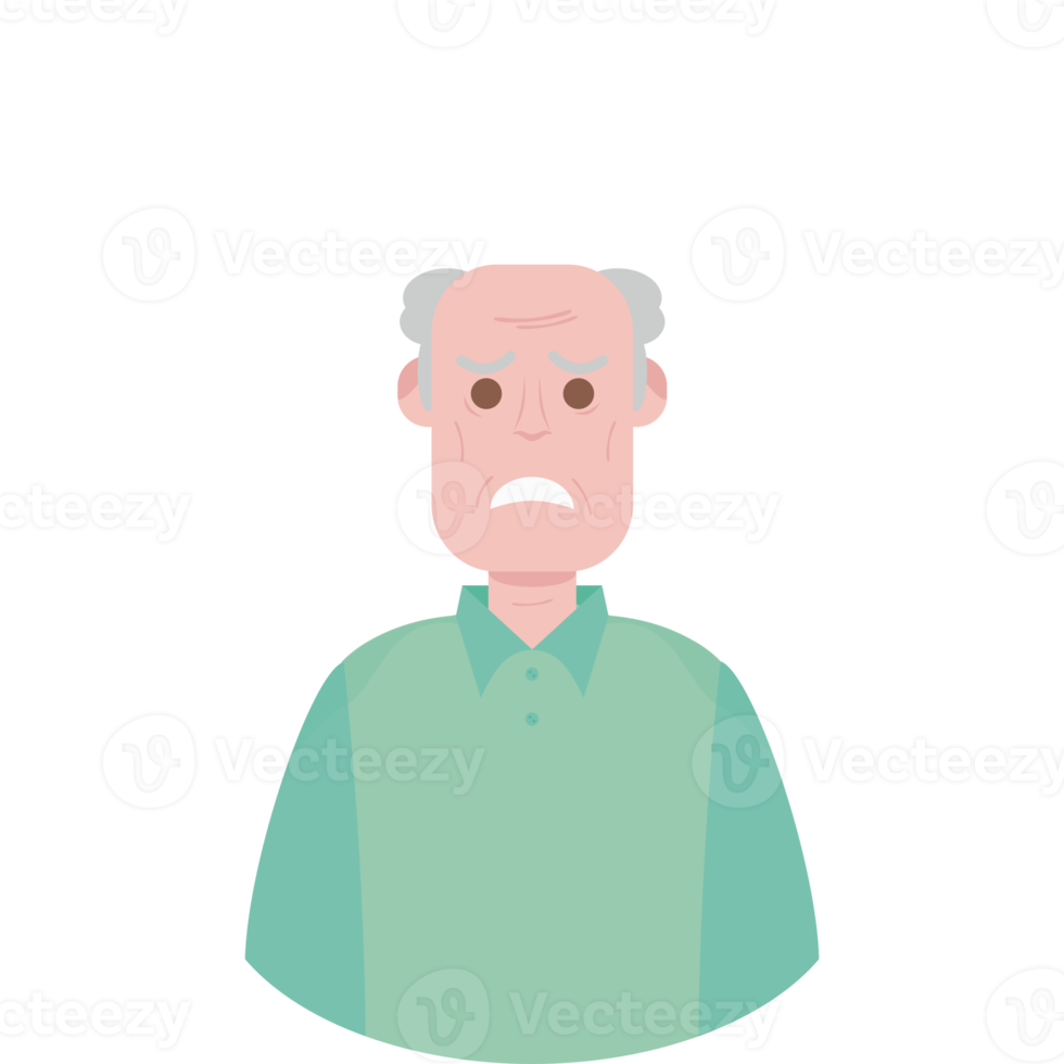 The Elderly Grandfather Lonely Alone Sad Worry Old Man png