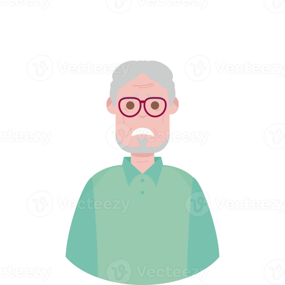 The Elderly Grandfather Lonely Alone Sad Worry Old Man png