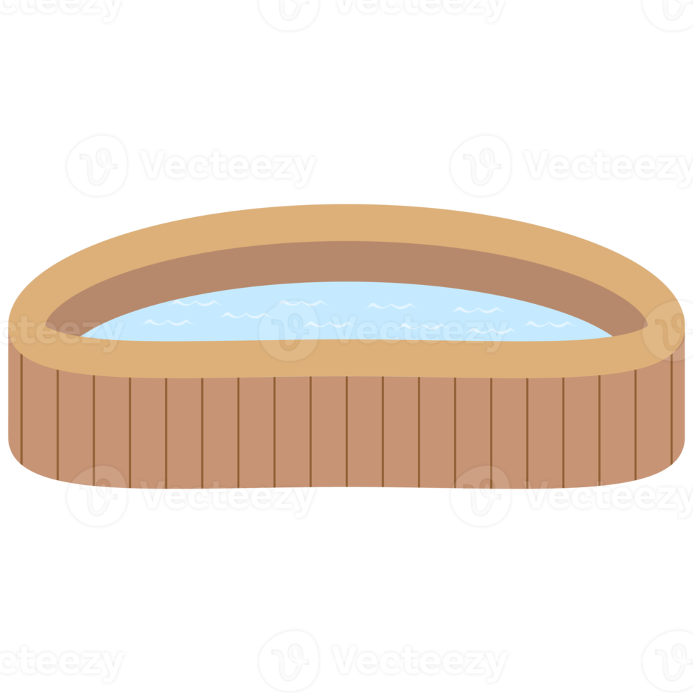 wooden bathtub swimming pool png