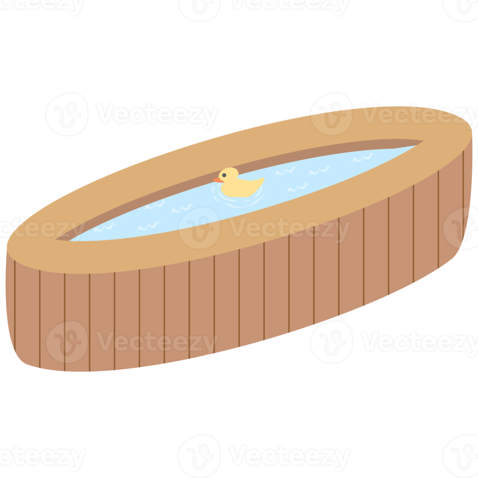 wooden bathtub swimming pool png