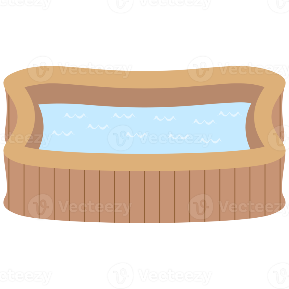 wooden bathtub swimming pool png