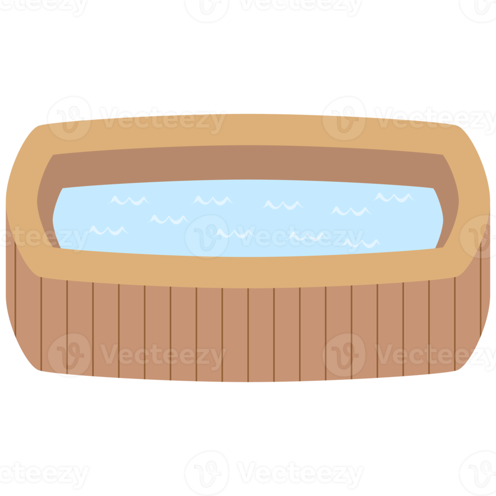 wooden bathtub swimming pool png