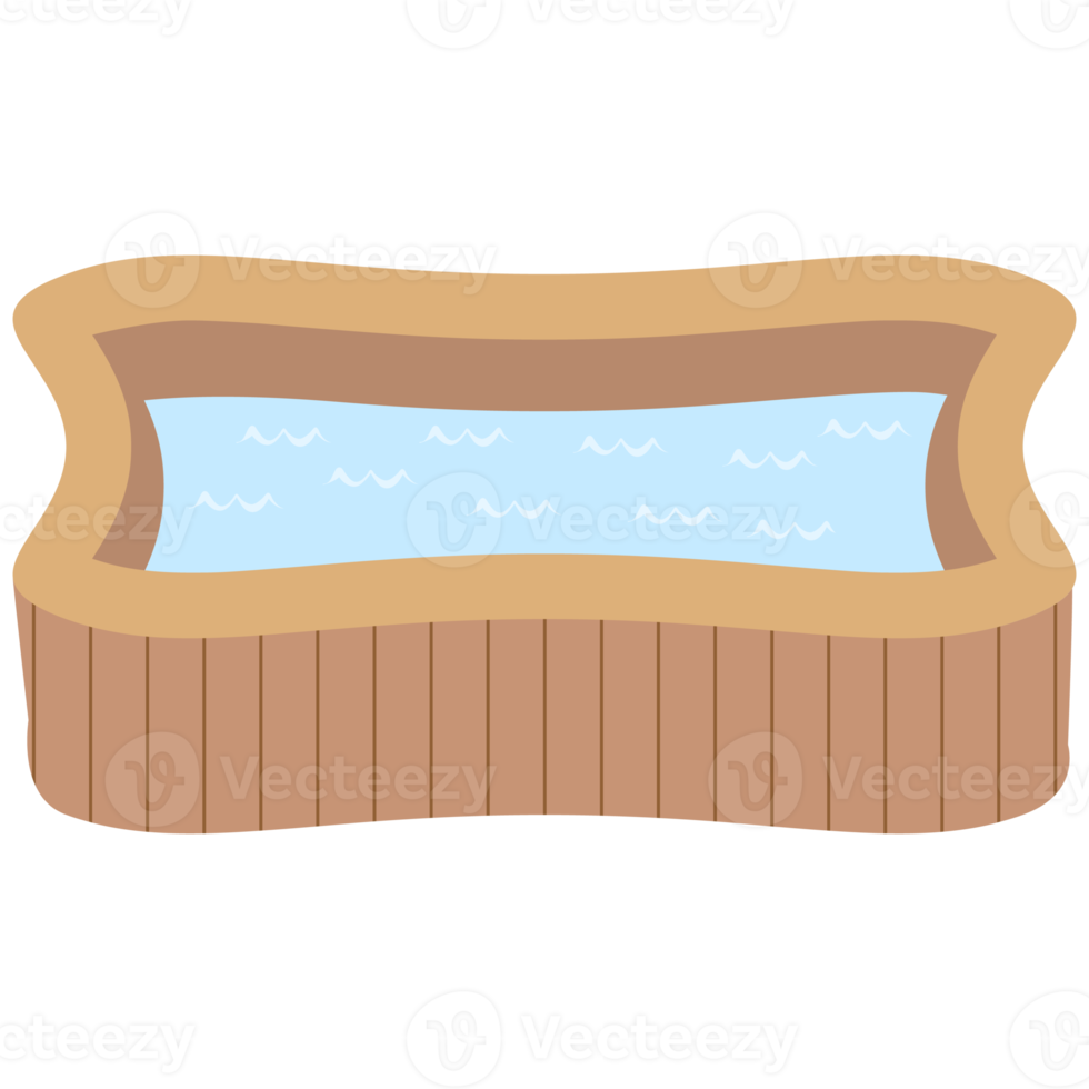 wooden bathtub swimming pool png