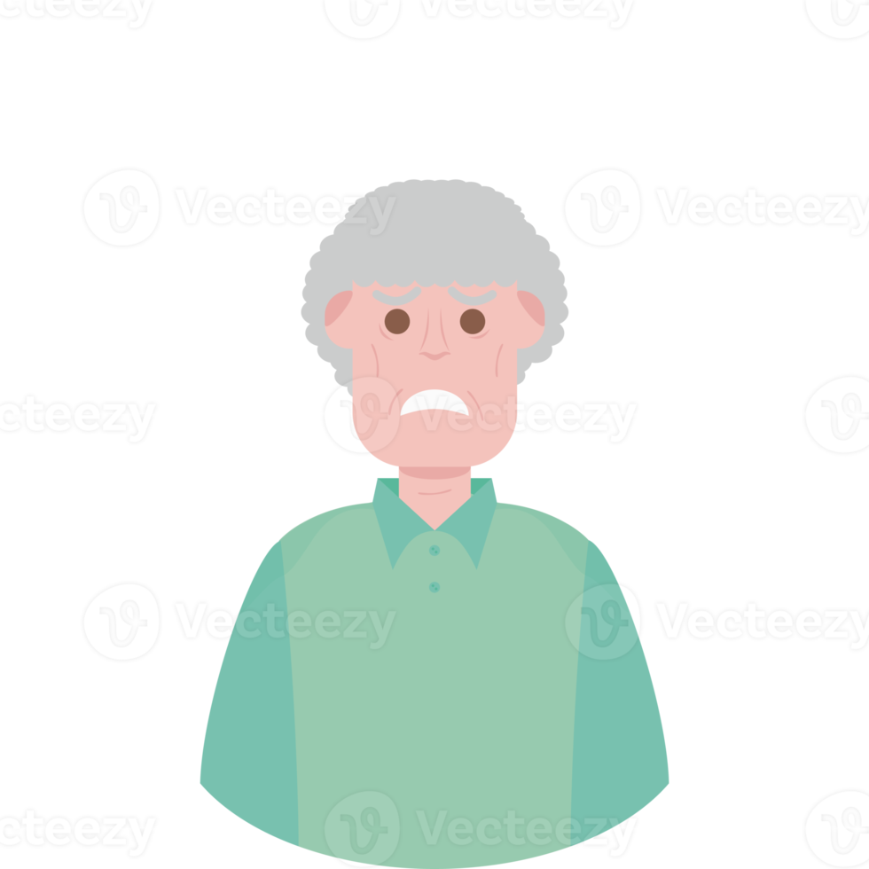 The Elderly Grandfather Lonely Alone Sad Worry Old Man png