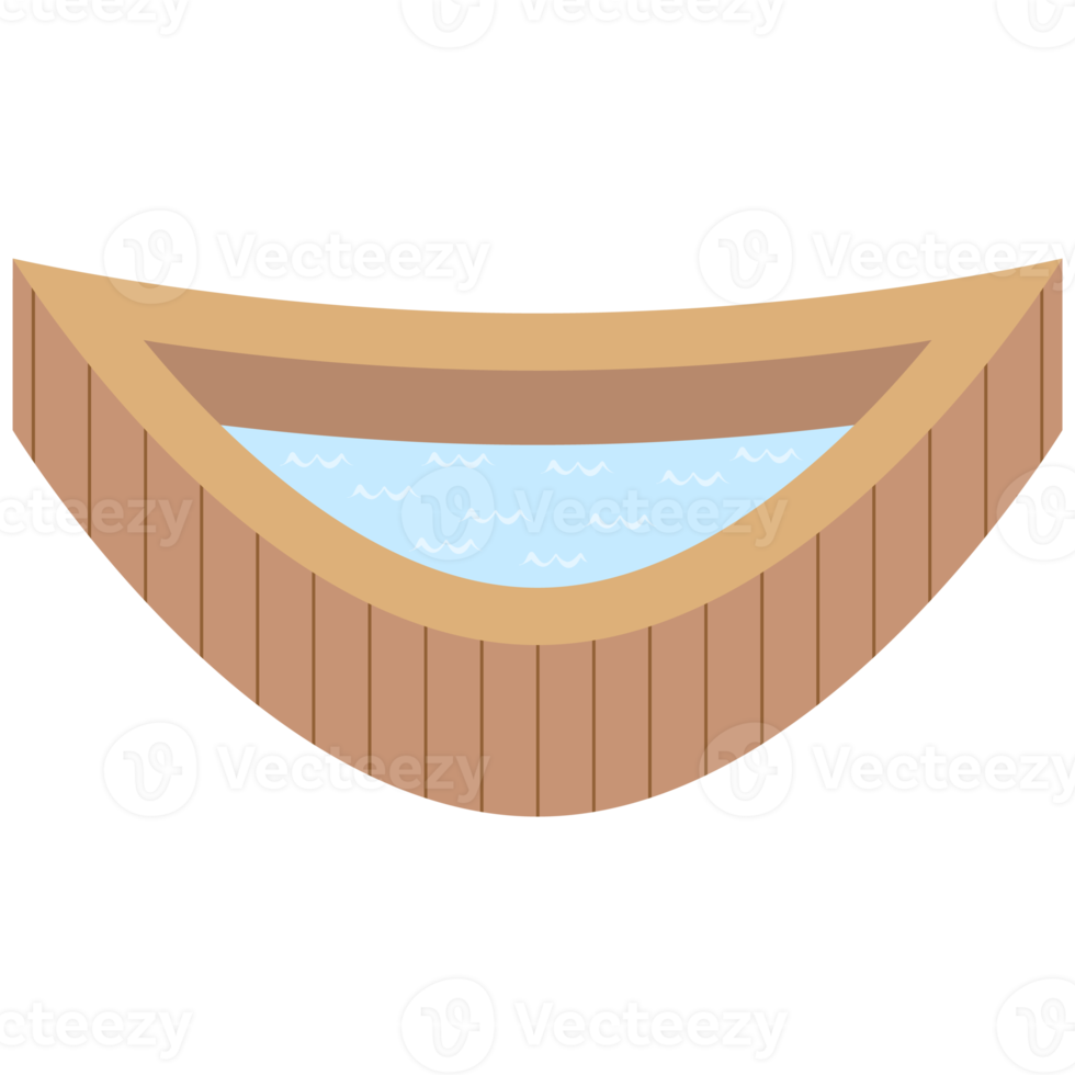 wooden bathtub swimming pool png