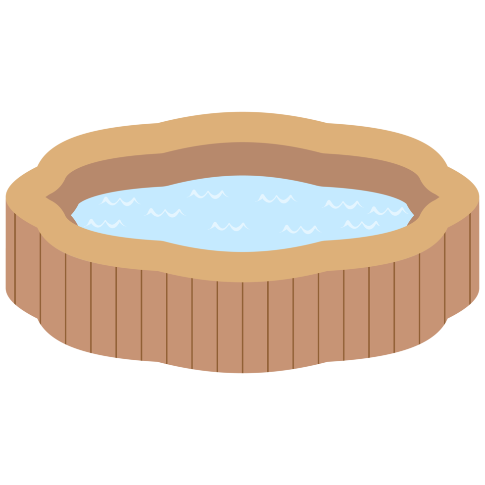 wooden bathtub swimming pool png