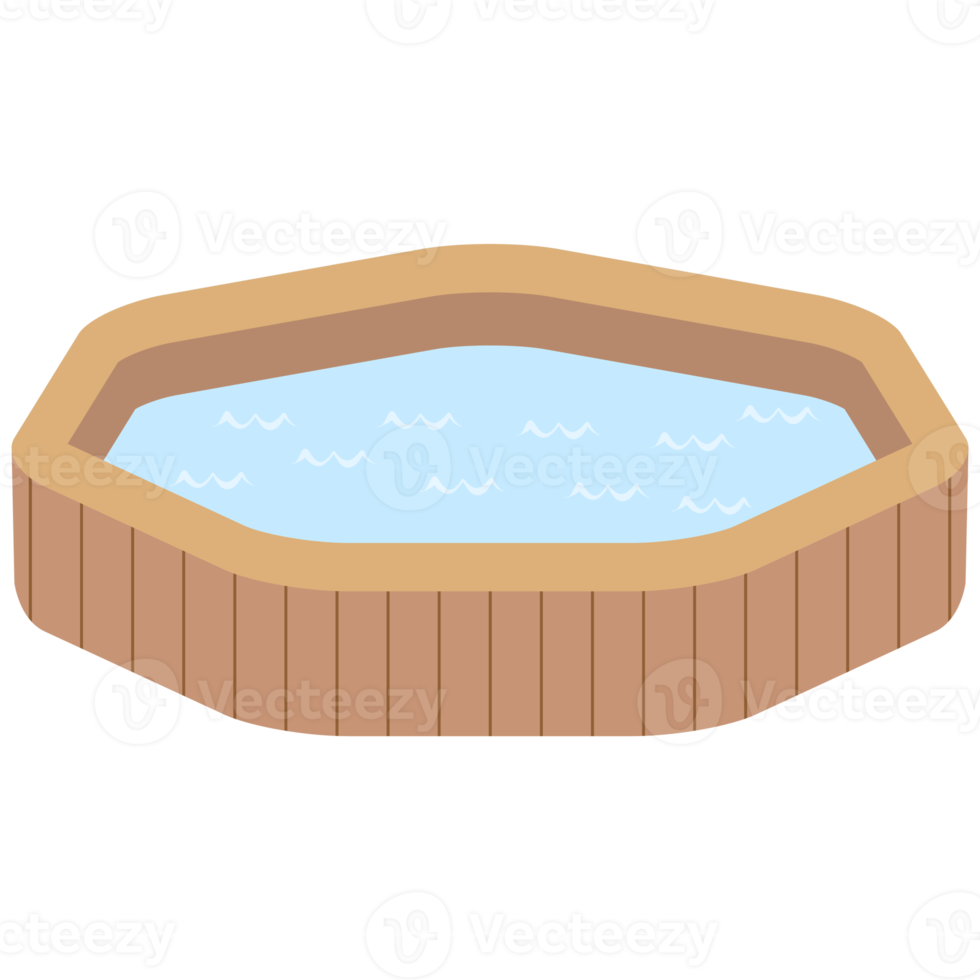 wooden bathtub swimming pool png