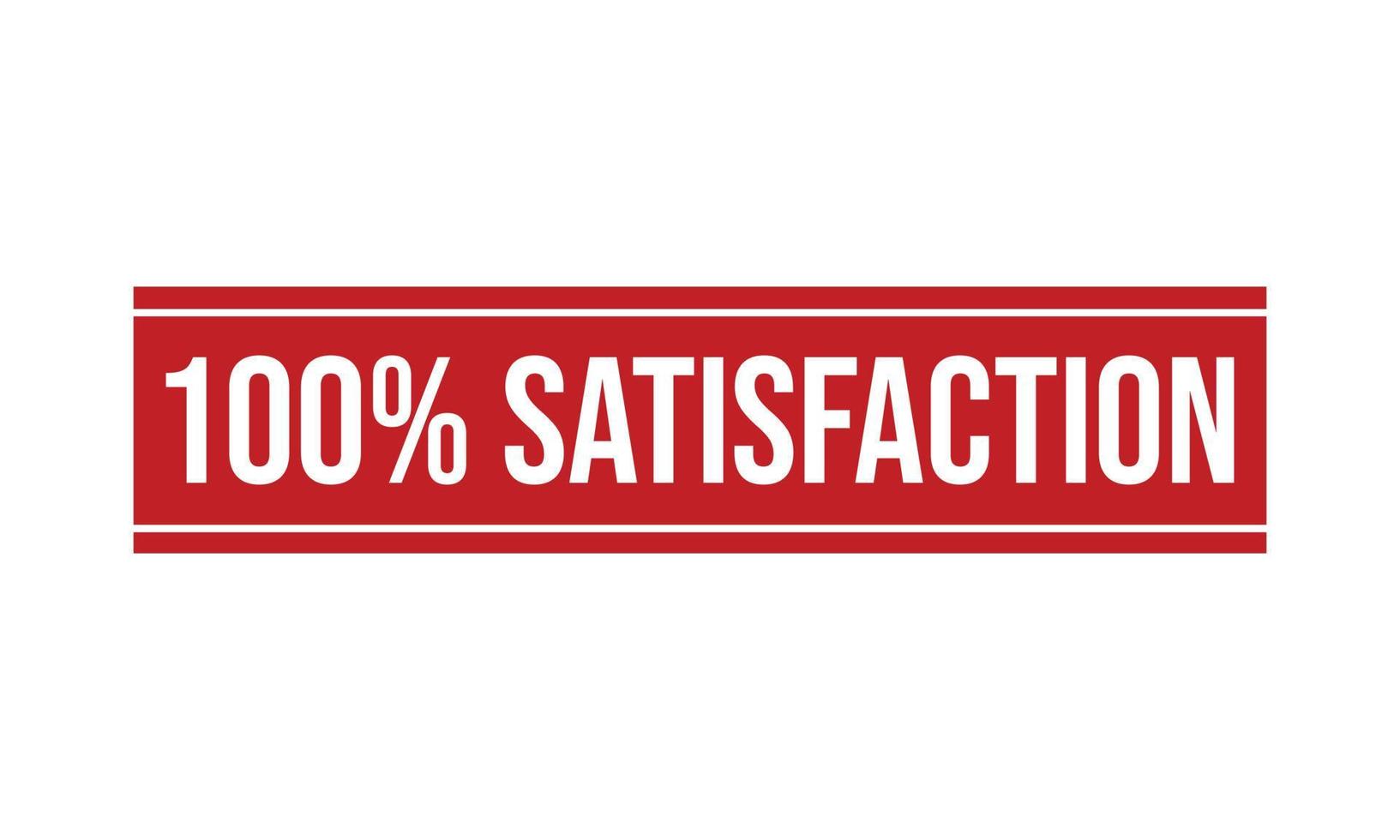 100 Percent Satisfaction Rubber Stamp vector