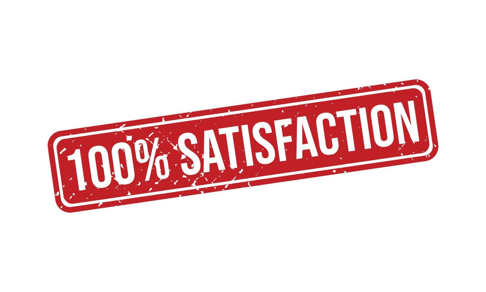 100 Percent Satisfaction Rubber Stamp vector
