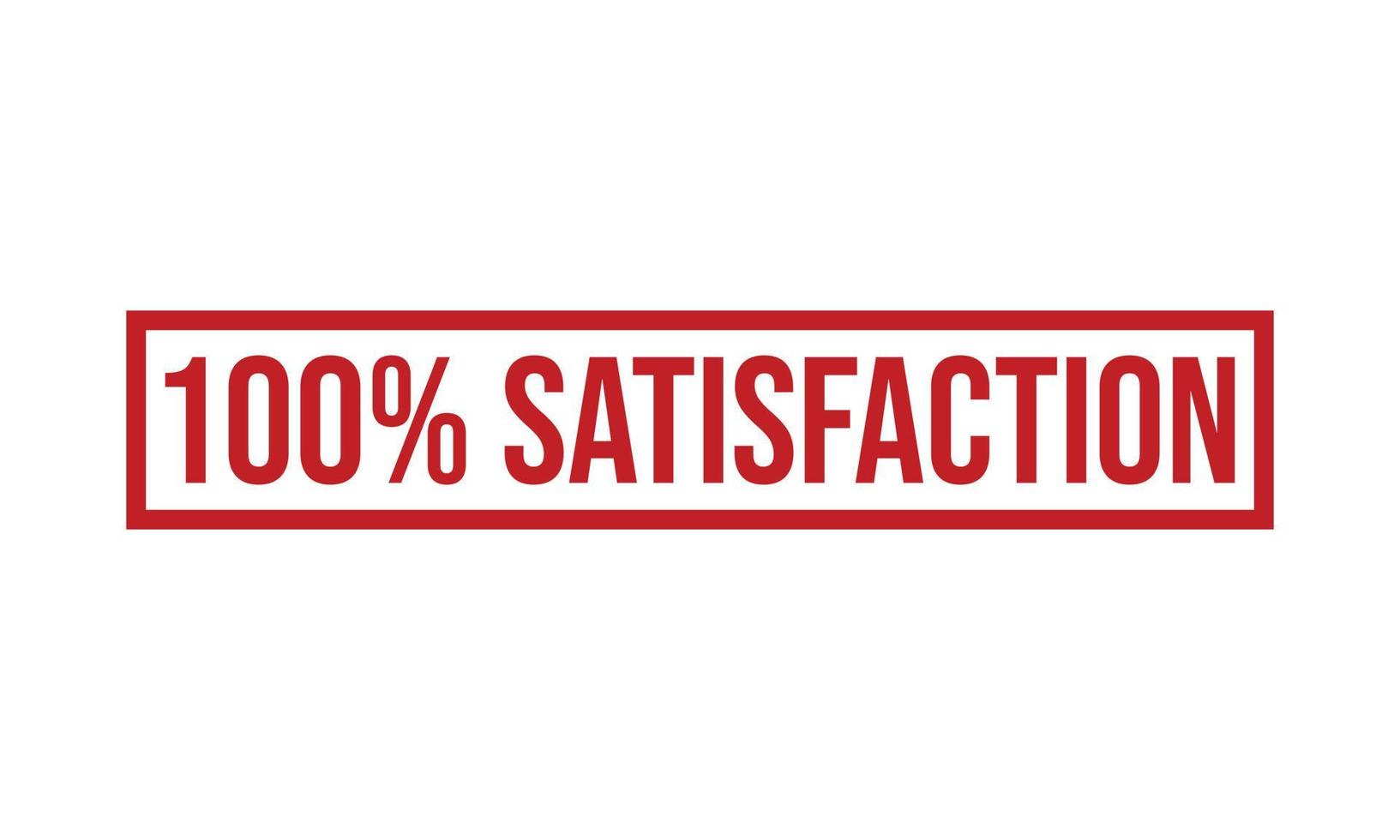 100 Percent Satisfaction Rubber Stamp vector