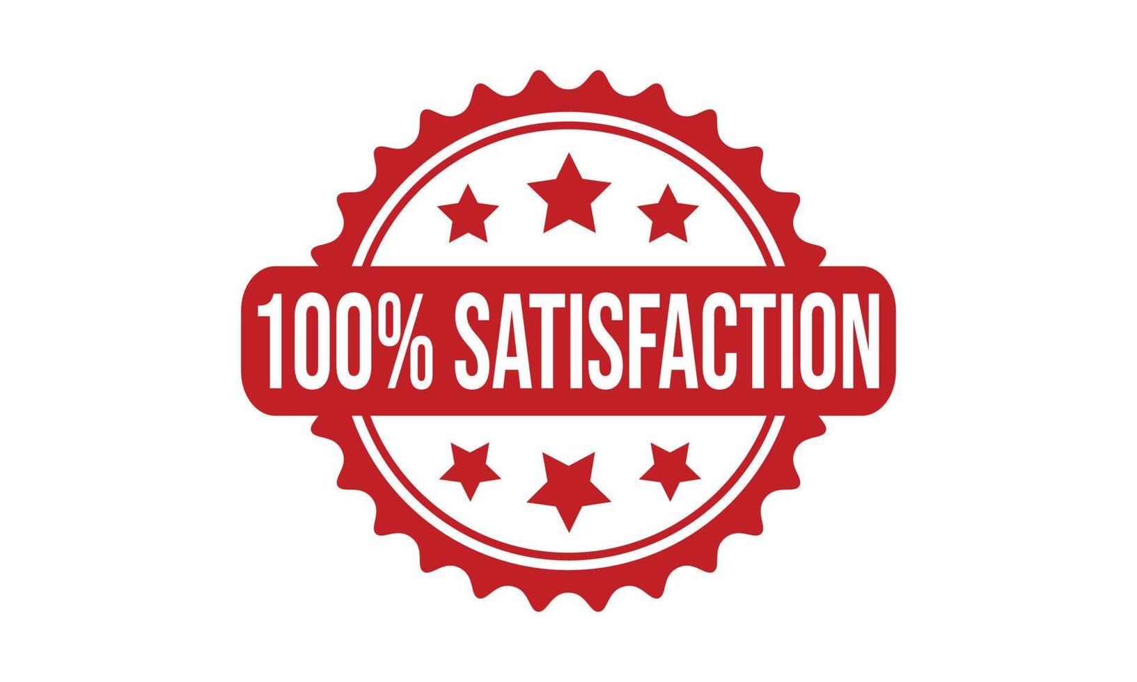 100 Percent Satisfaction Rubber Stamp vector