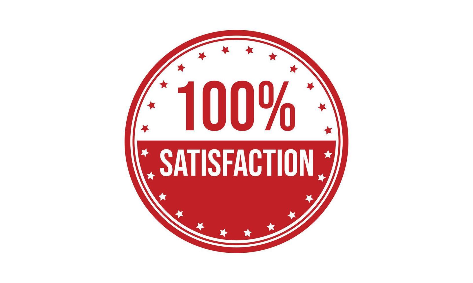 100 Percent Satisfaction Rubber Stamp vector