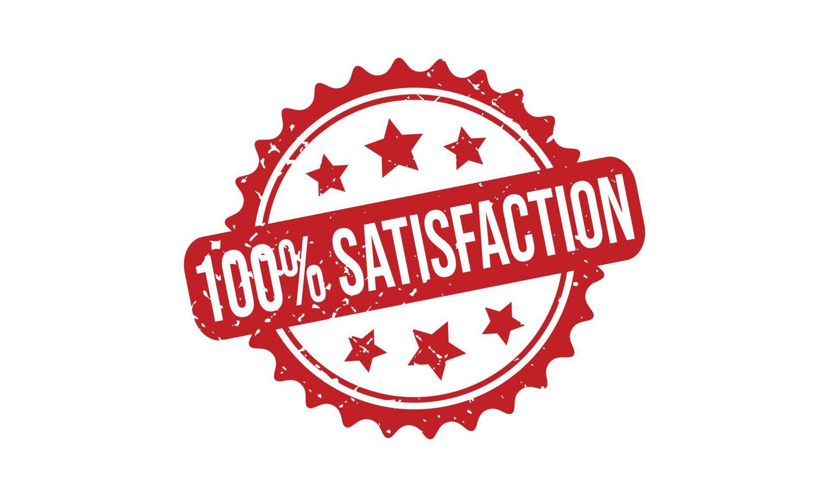100 Percent Satisfaction Rubber Stamp vector