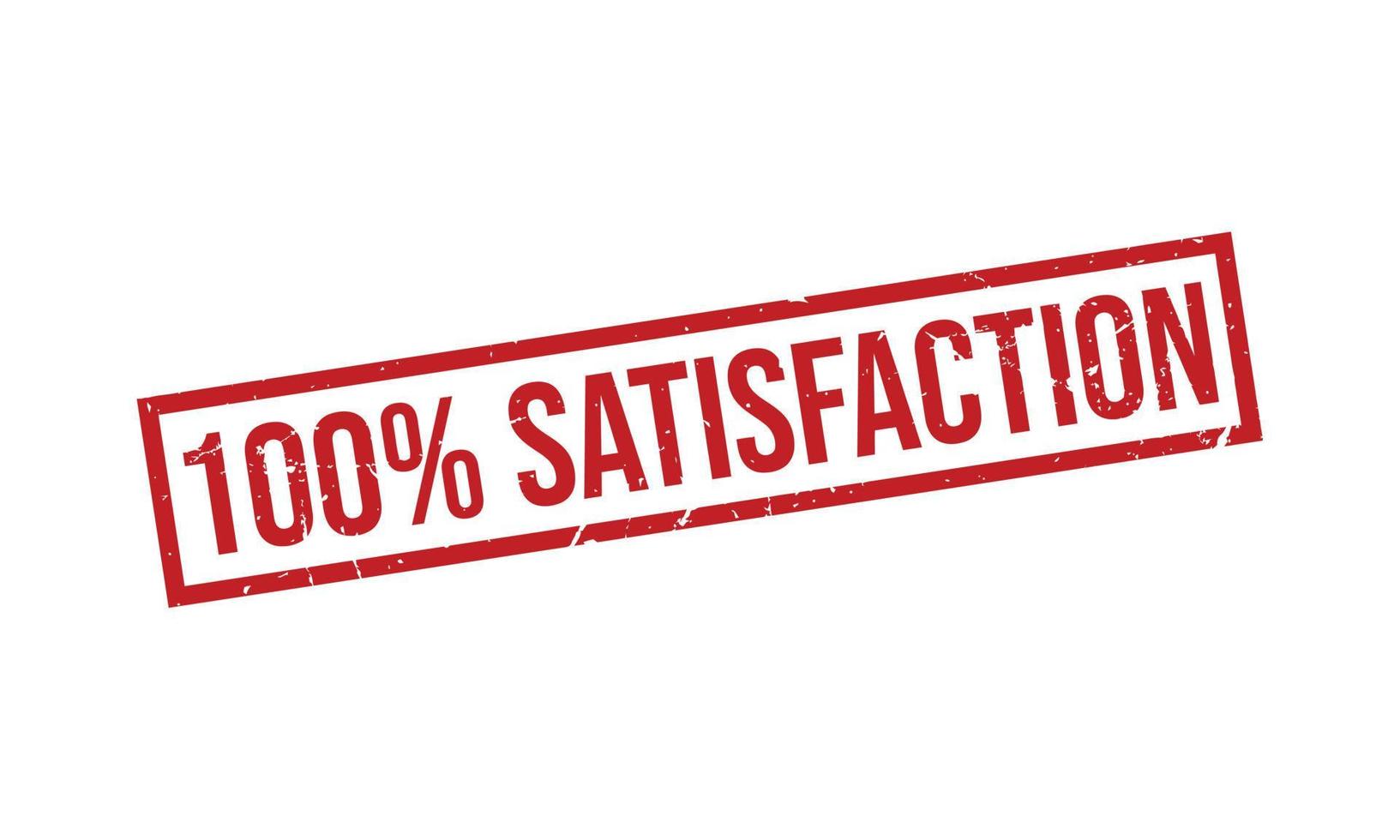 100 Percent Satisfaction Rubber Stamp vector