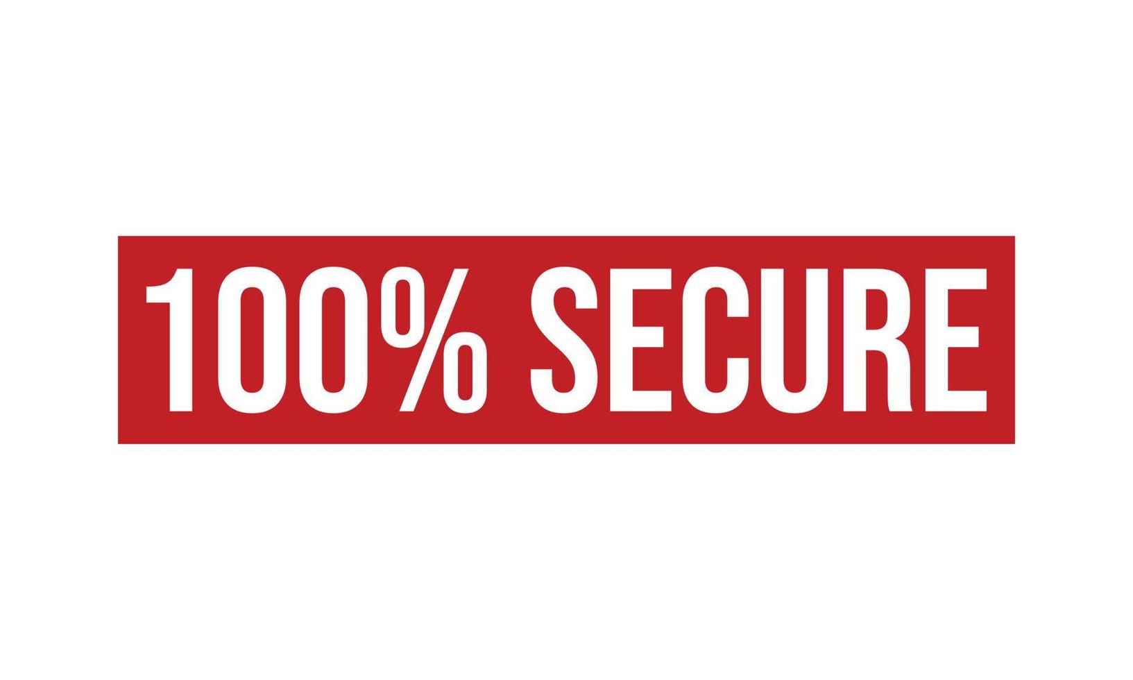 100 Percent Secure Rubber Stamp vector