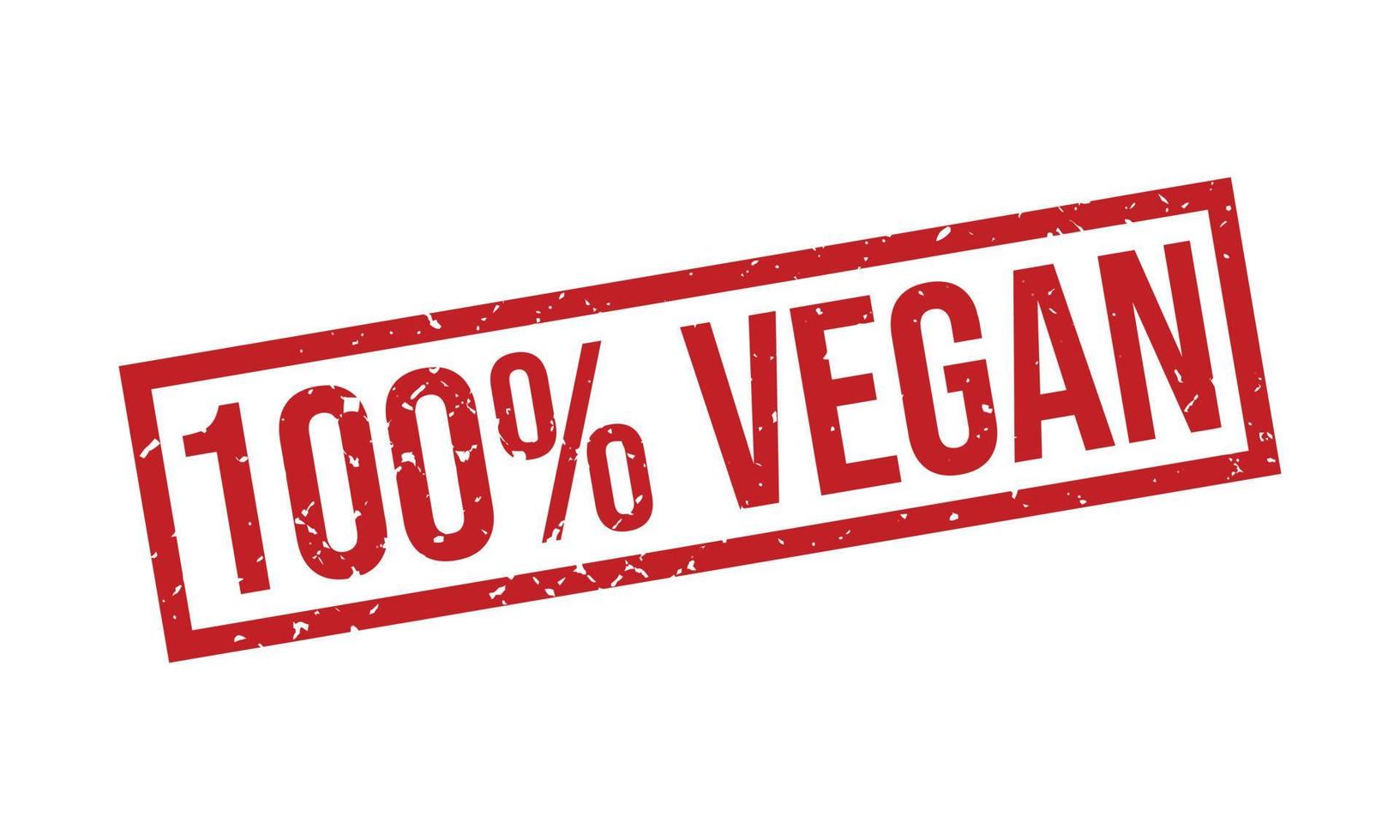 100 por ciento vegano caucho sello vector