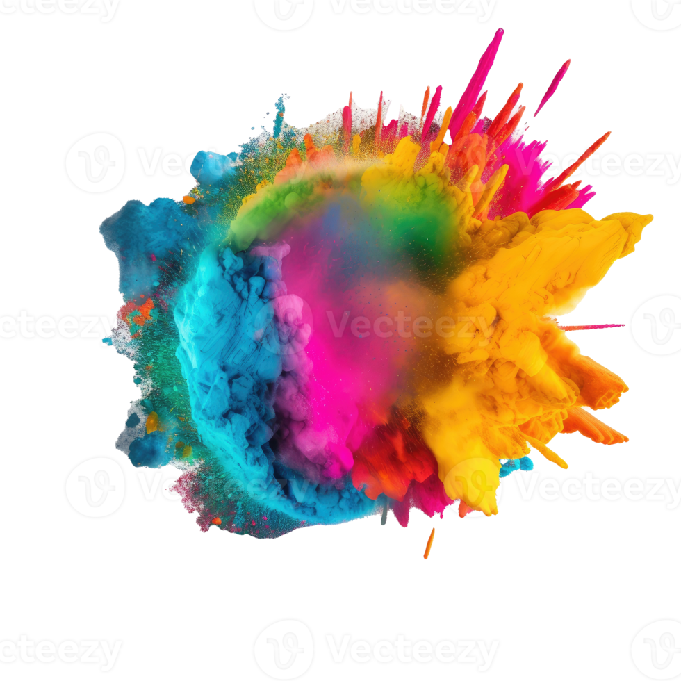 colorful explosion splash isolated png