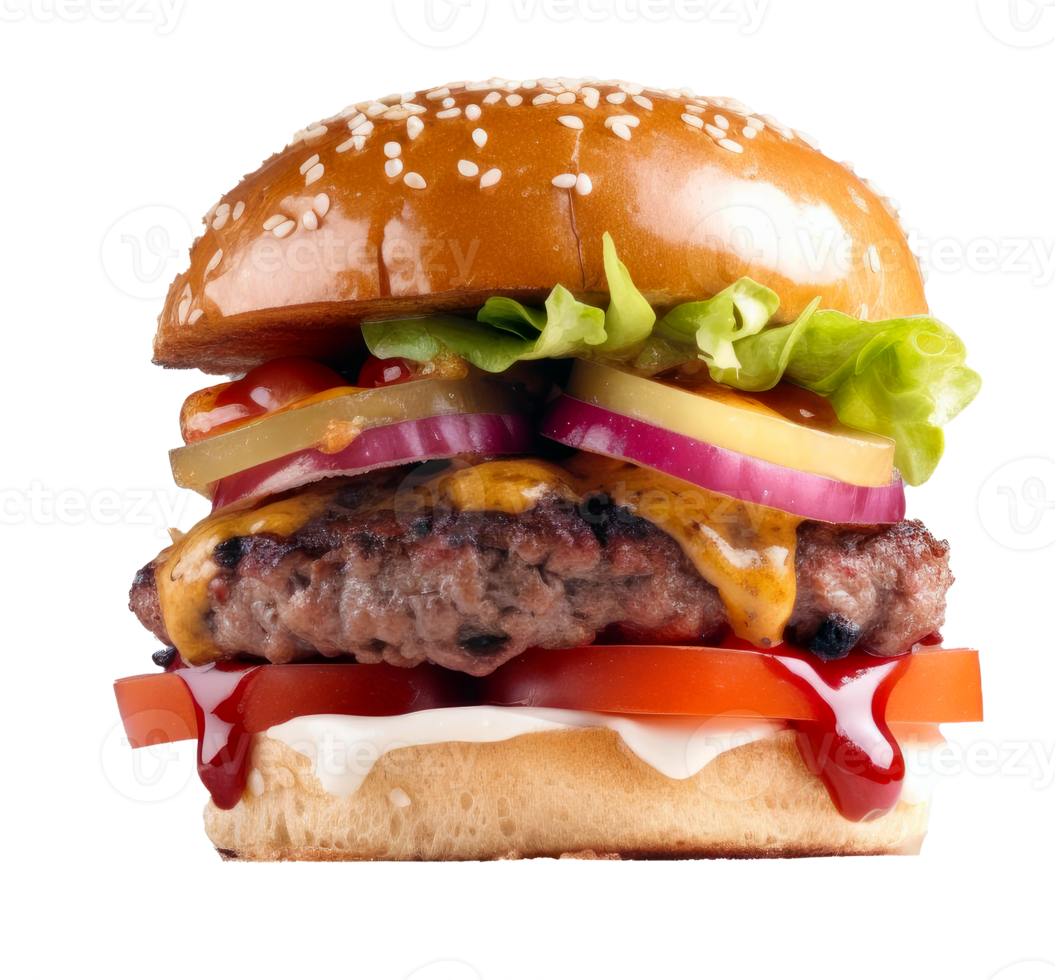 Tasty beef burger. png