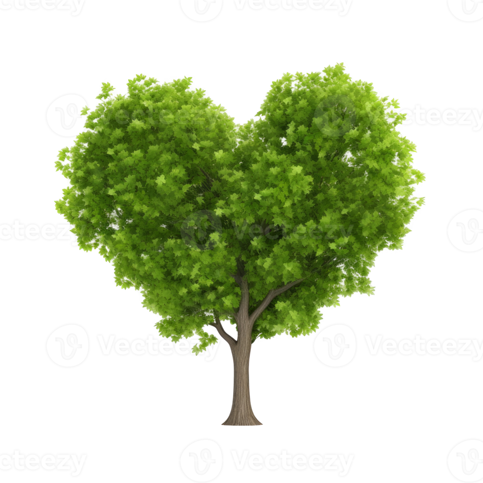 Green heart shape tree. png