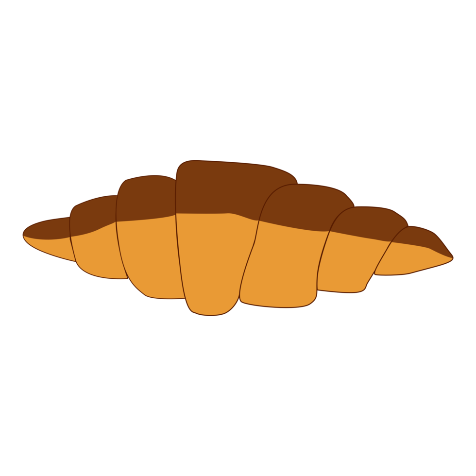 Hand gezeichnet Croissant Symbole, png