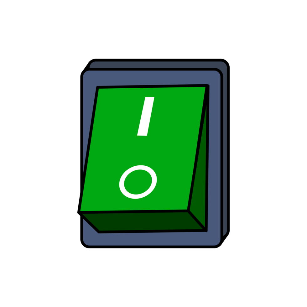 Green switch buttons, illustration of a square toggle switch buttons png